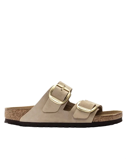 Arizona Big Buckle Nubuck Leather Sandal - Sandcastle - Birkenstock